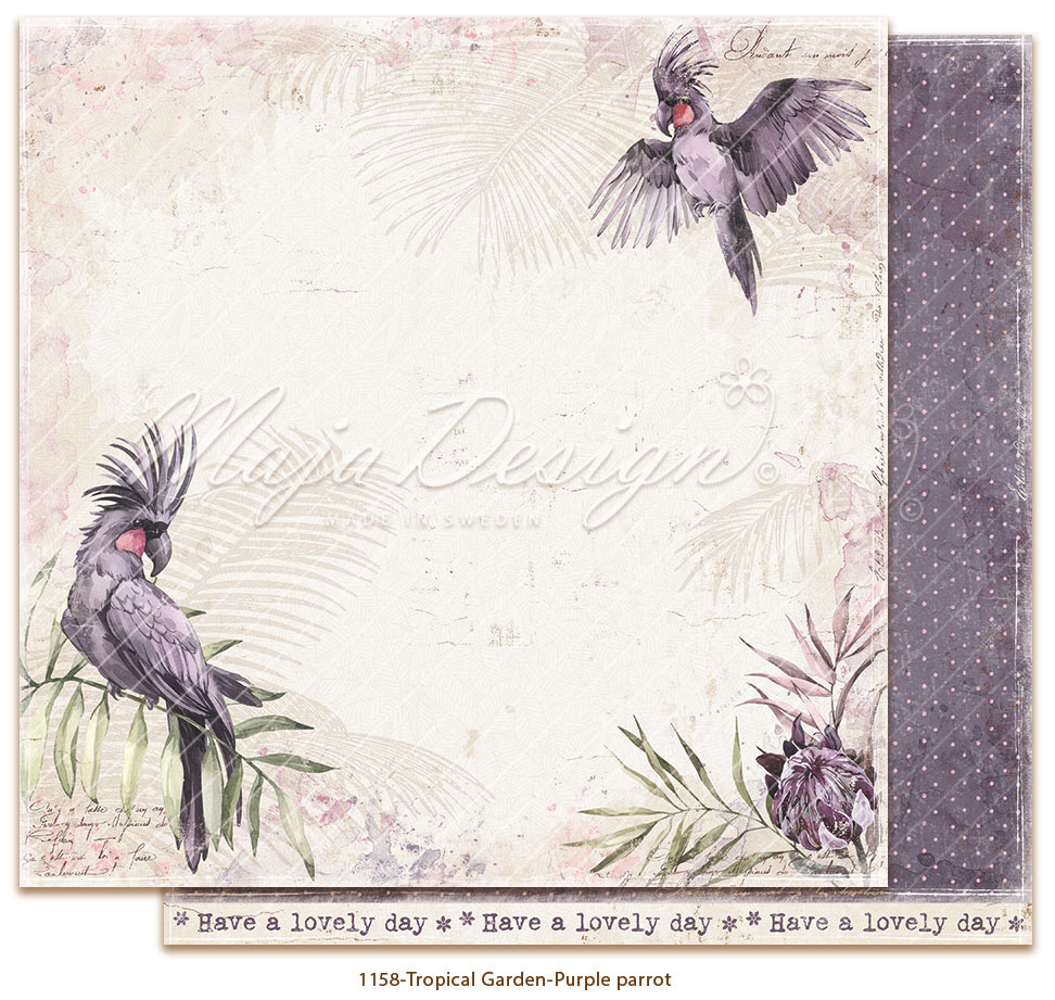 Maja Design Tropical Garden - Purple parrot - Bilde 1