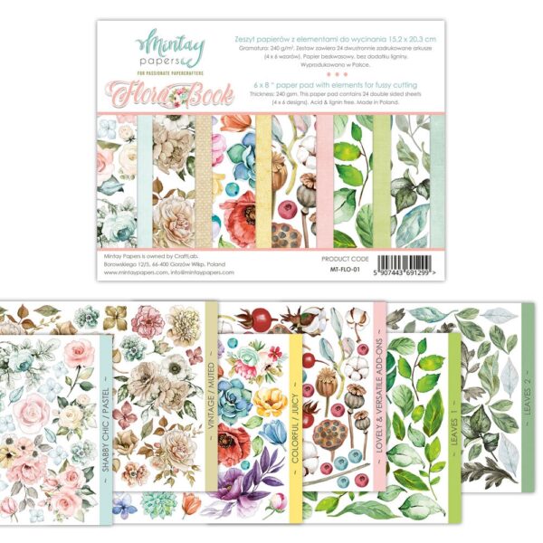 Mintay Flora Book 01, 6x8 Blokk