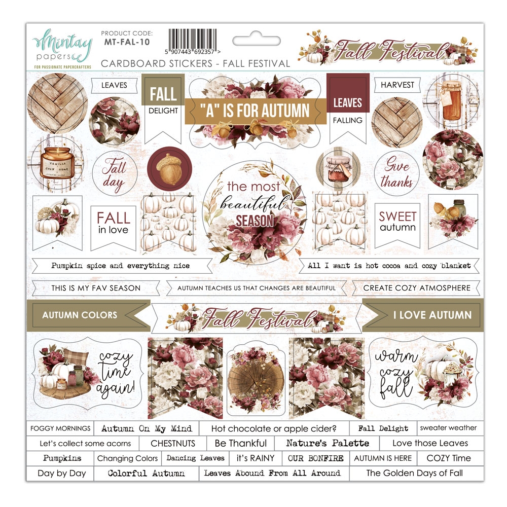 Mintay Fall Festival10 Cardboard Stickers - Bilde 1