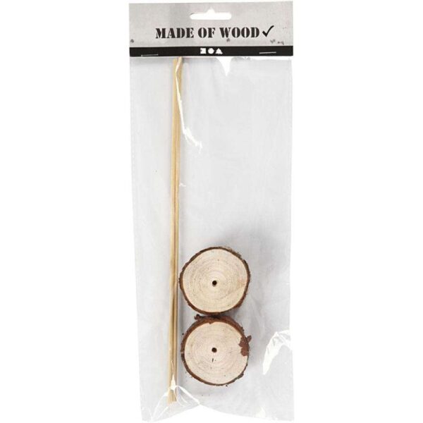 Trefot med tilhørende pinne H:3cm D:5cm