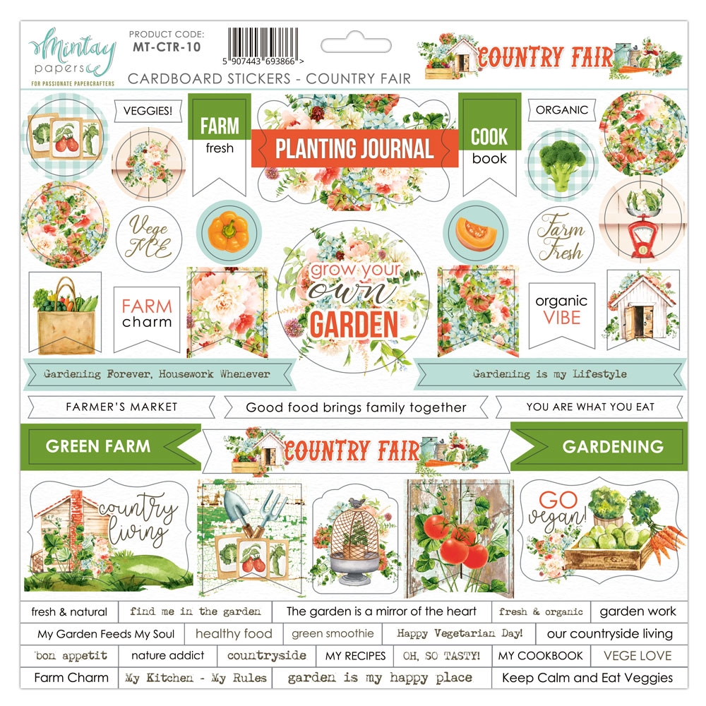 Mintay Country Fair 10 Cardboard stikers - Bilde 1
