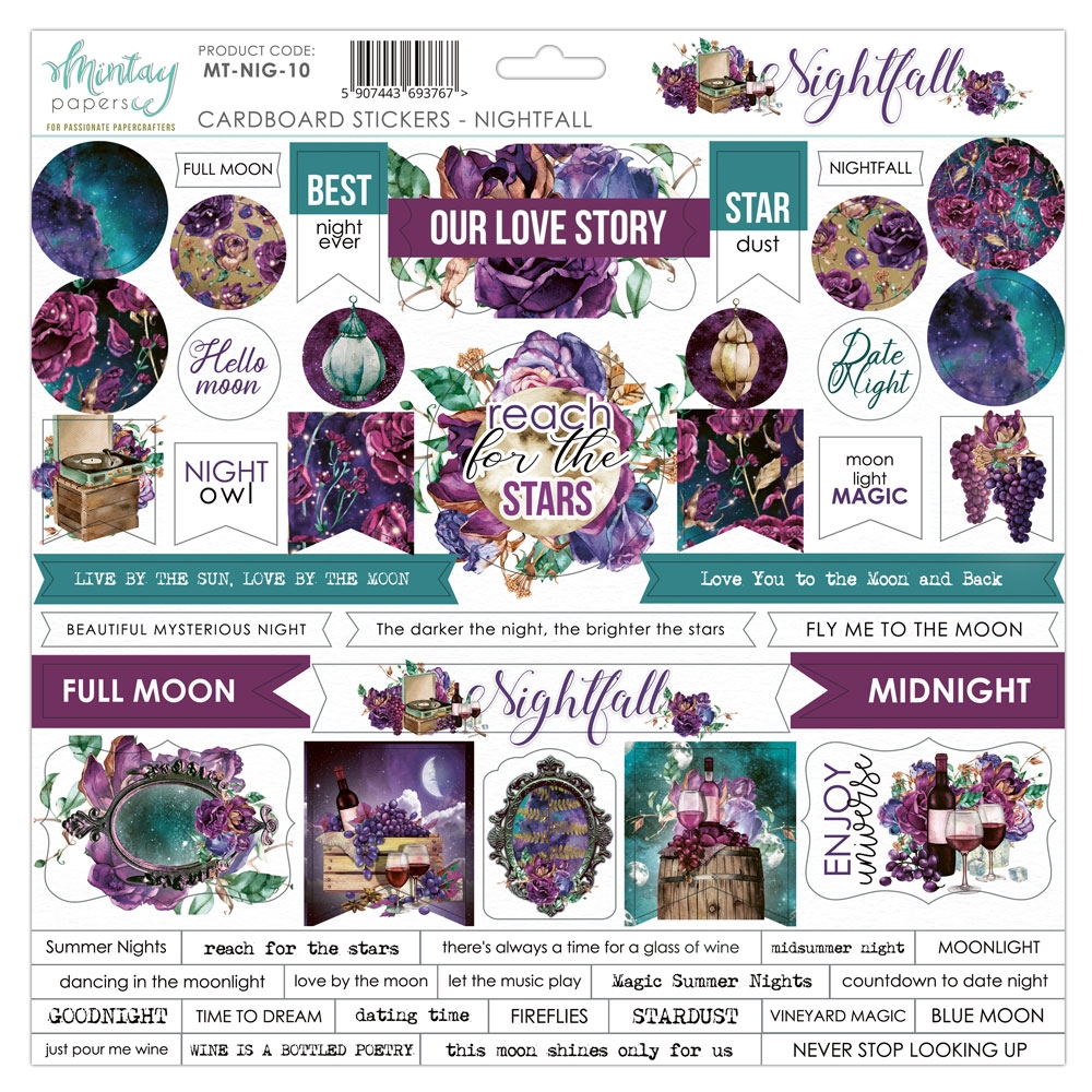 Mintay Nightfall 10 Cardboard stikers - Bilde 1