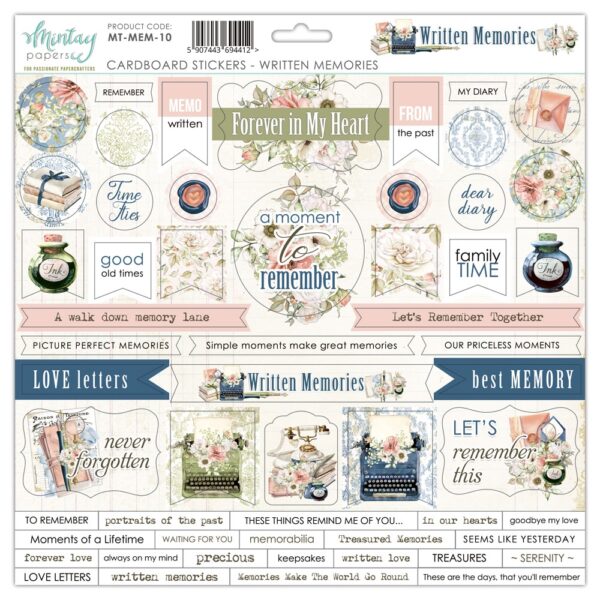 6402_image_1e7bd9def455b446.jpg Mintay Written Memories 10 Cardboard stickers