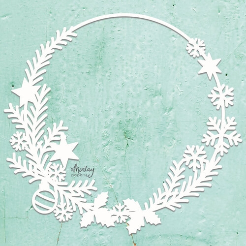 6432_image_811699bf9a8fd074.jpg Mintay Chipboard - Christmas Wreath