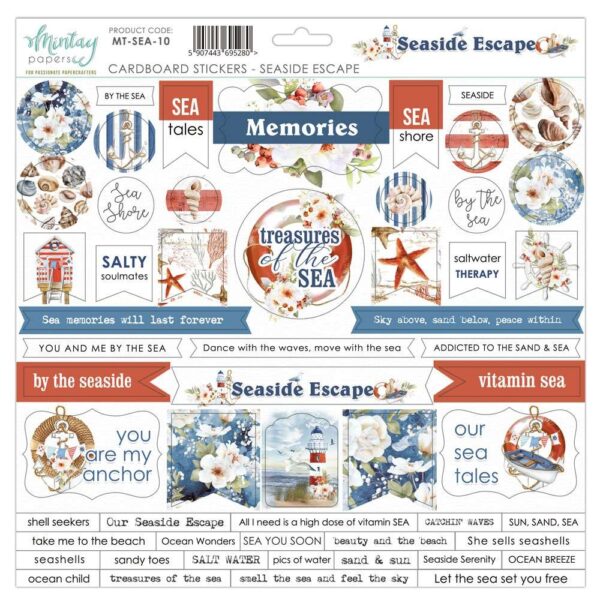 Mintay Seaside Escape 10 Cardstock stickers