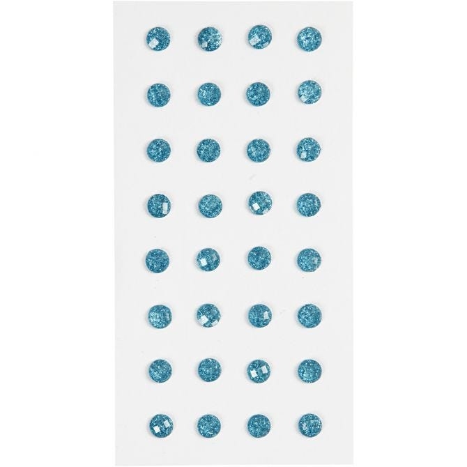 Rhinsten, dia. 8 mm, lys blå, 32 stk. - Bilde 1