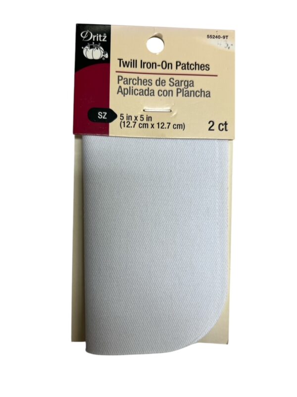 7379_image_78dc0bc412d6cf48.jpg Strykelapp twill Hvit 2stk