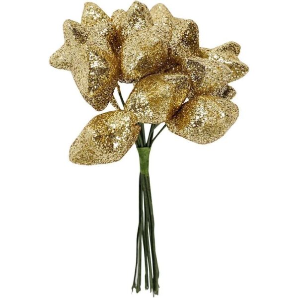 747.jpg Stjerner,Gull-12stk