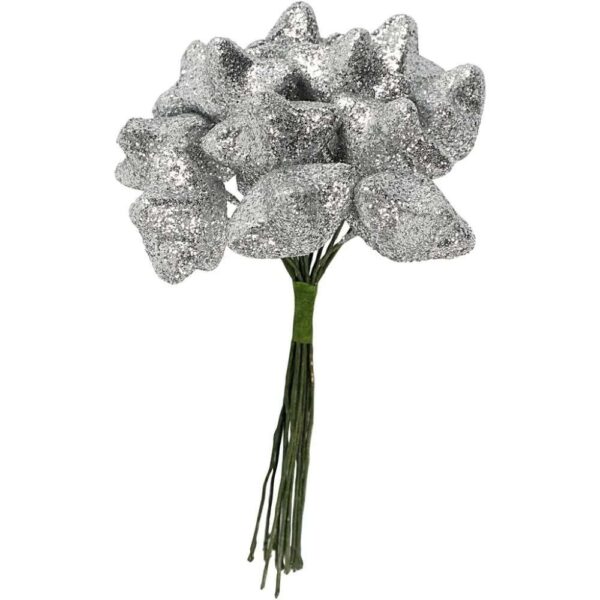 749.jpg Stjerner,Sølv-12stk