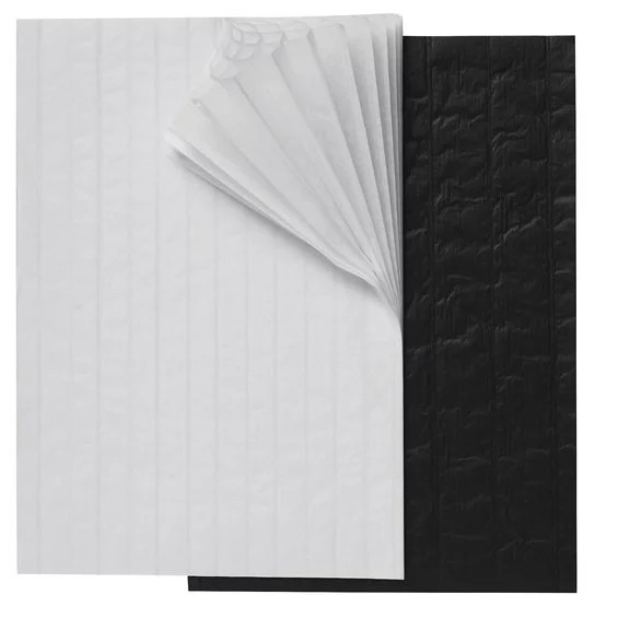 Trekkspillpapir 2p hvit/svart