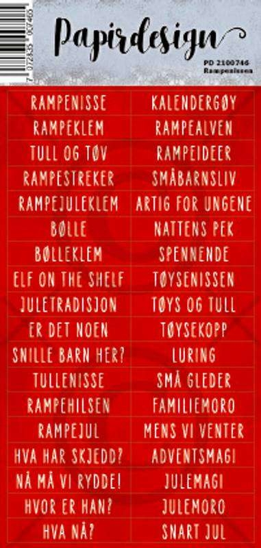 Papirdesign klistremerke  Rampenissen
