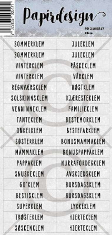 Papirdesign Klistremerke - Klem