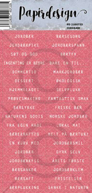 Papirdesign klistremerke Jordbær