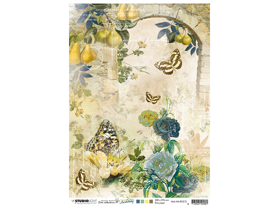 Studio Light rispapir  A4  Butterflies - Bilde 1