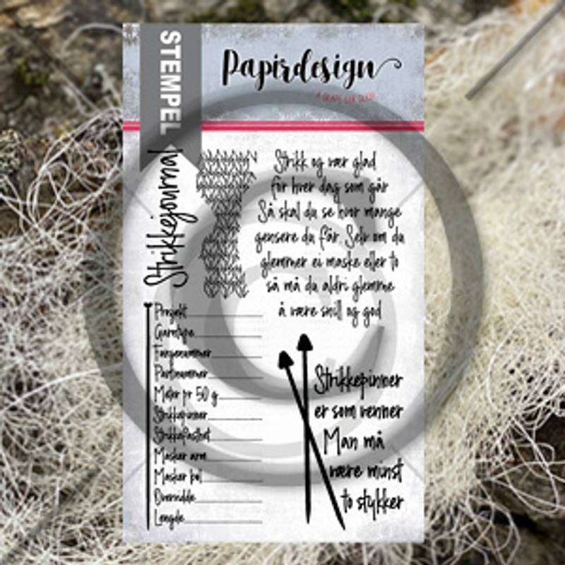 Papirdesign Stempel Strikkejournal - Bilde 1