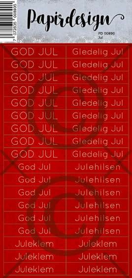 Papirdesign Klistremerke Jul
