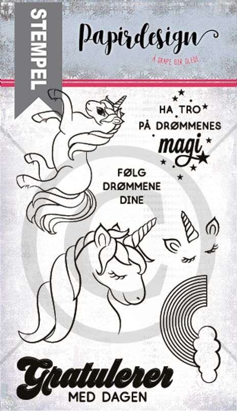 Papirdesign Stempel Enhjørning