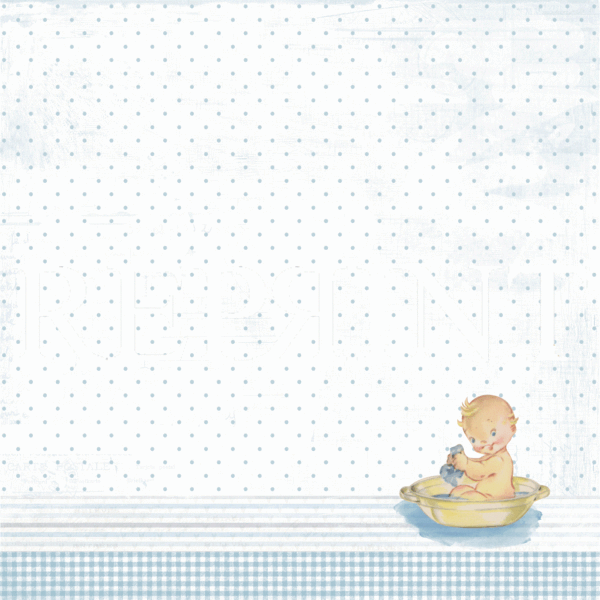 Reprint It´s a boy Collection - Baby in bath tub