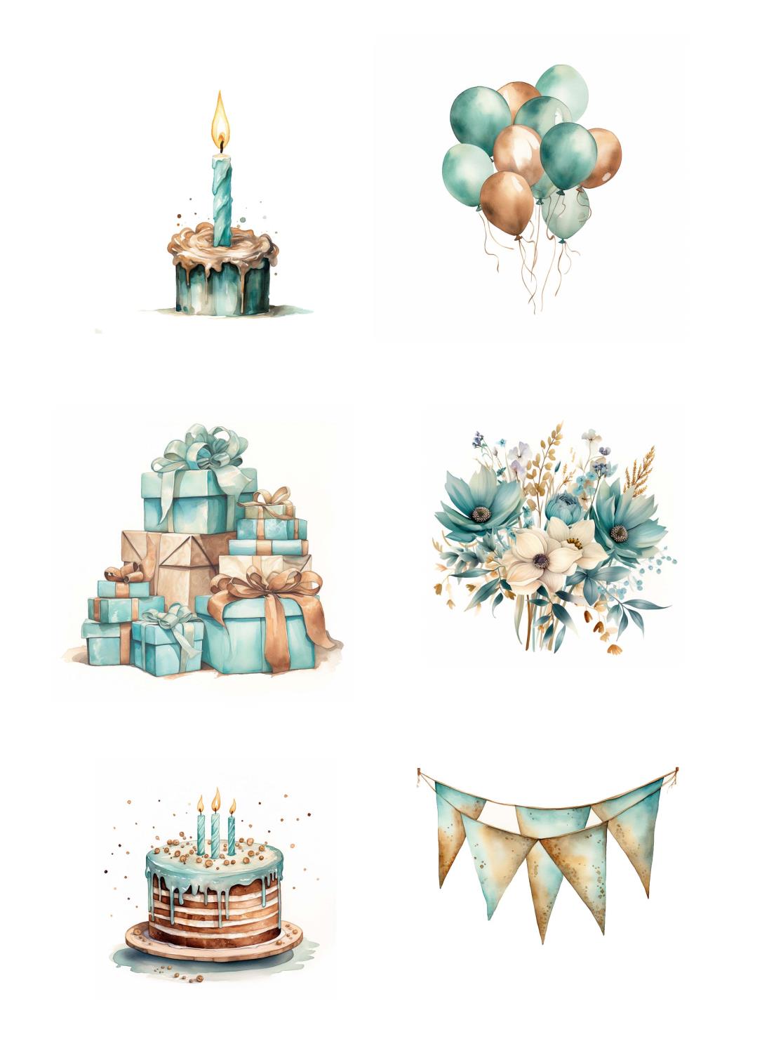 Reprint Birthday - A4 Klippeark - Bilde 1