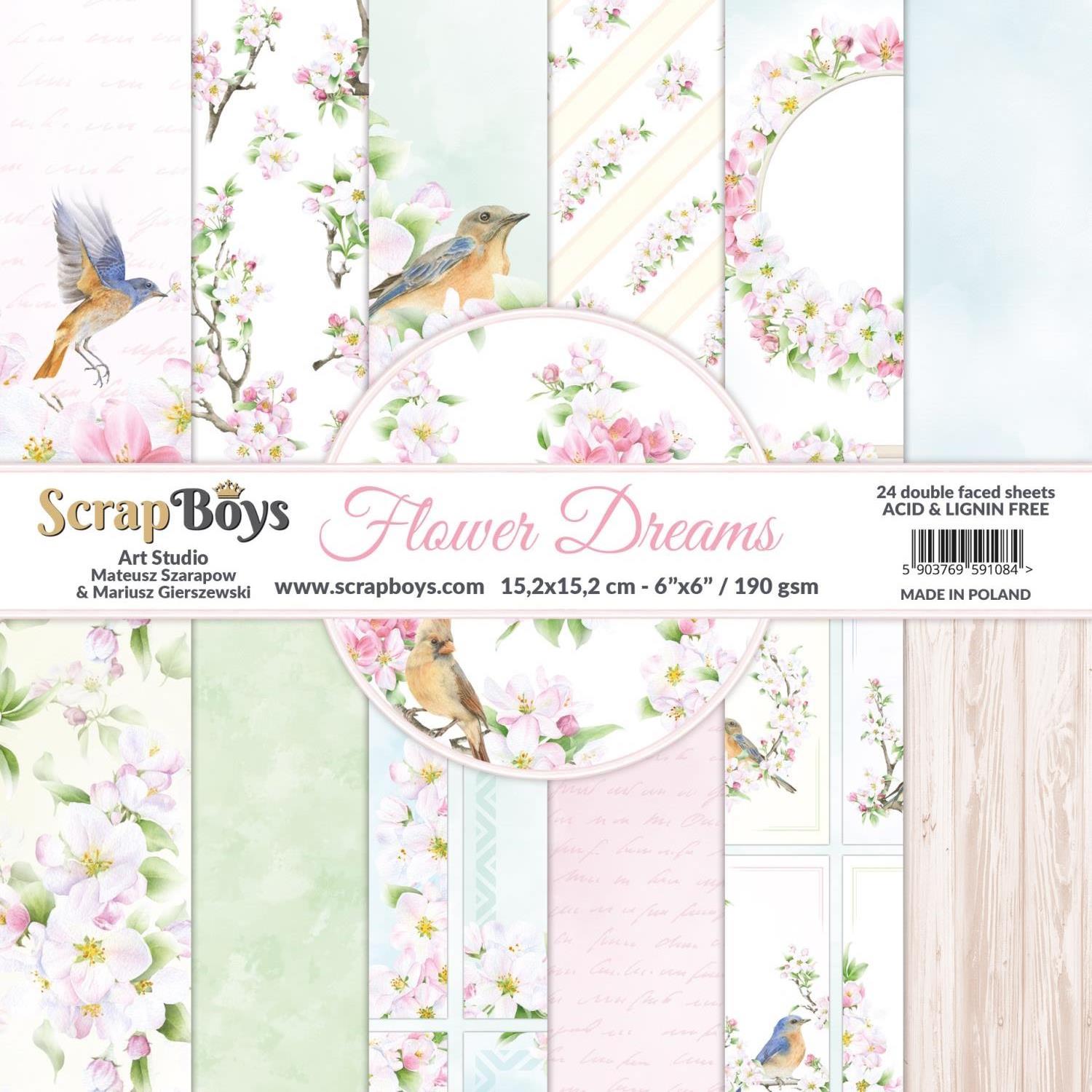ScrapBoys Flower Dreams 09 6x6 Blokk - Bilde 1
