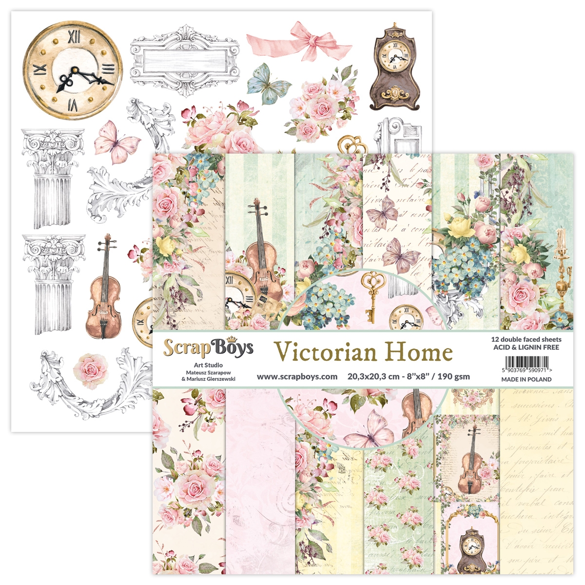 ScrapBoys Victorian home 10 8x8 Blokk - Bilde 1