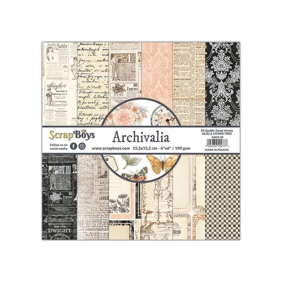 ScrapBoys Archivalia ARCH-09 6x6 Blokk - Bilde 1
