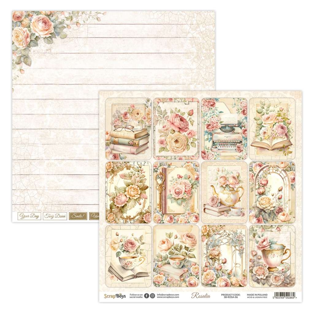ScrapBoys Rosalia SB-ROSA-06 Bildeark - Bilde 1