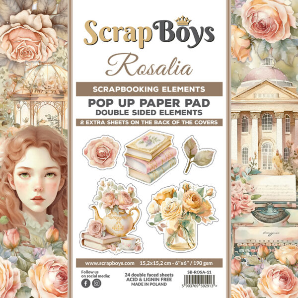 ScrapBoys Rosalia 11 Pop Up 6x6 Blokk
